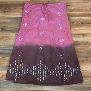 Y2K Boho Old Navy Pink Hippy Travelers Skirt Size Medium